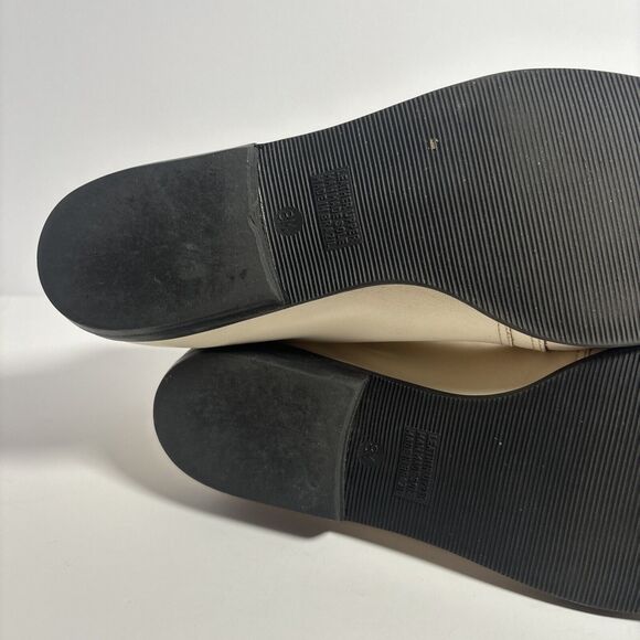 Arpeggios Grenadine Folded Top Flat Leather White Ankle Booties Women’s 8M - Picture 5 of 7